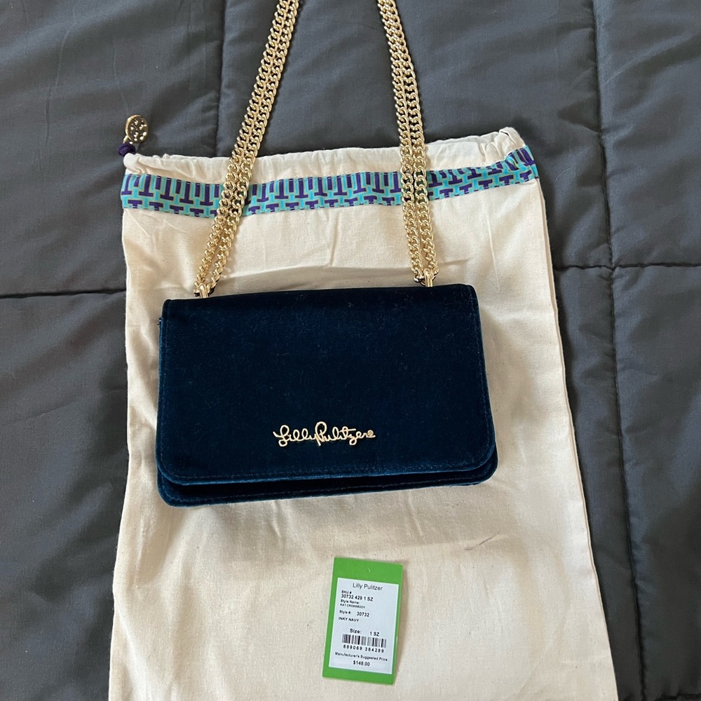 Lilly Pulitzer Kat velvet bag